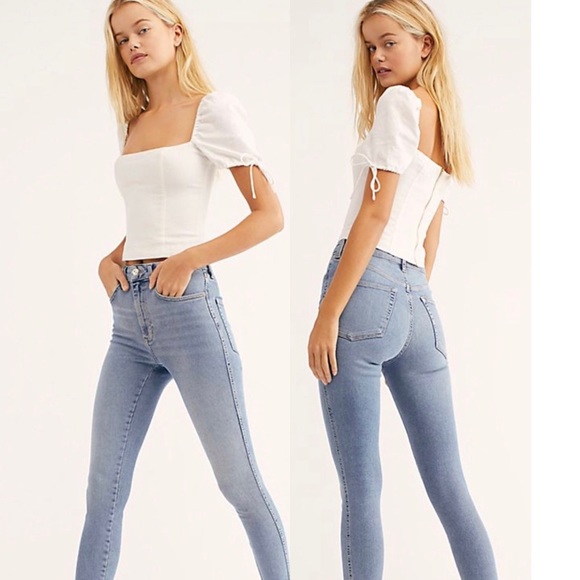 NWOT Free People Skinny Jeans - Picture 2 of 7